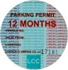 12 month parking permit disc