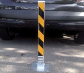Zinc Plated Top locking Fold Down Square Parking post 